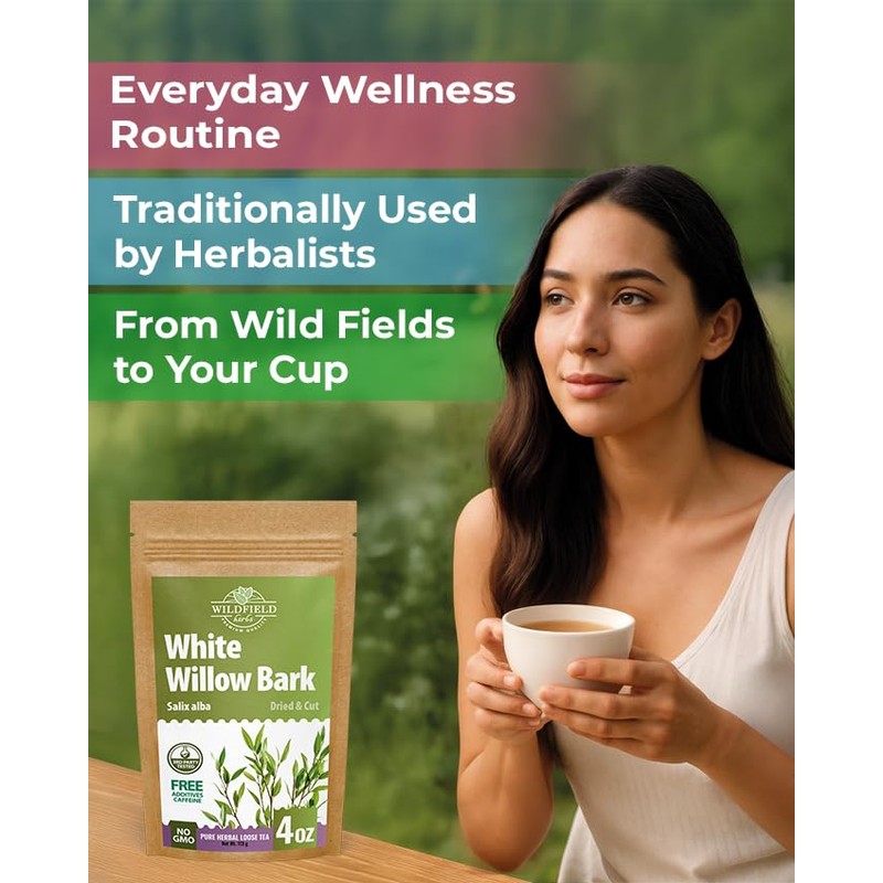 4 oz. White Willow Bark Tea Herbal (Salix Alba) -