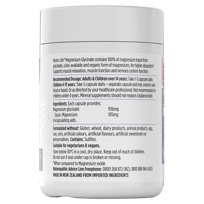 Nutra-Life NutraLife Magnesium Glycinate 120 Capsules