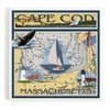 Cape Cod, Massachusetts, Nautical Chart (Absorbent Ceramic Coaster, Single, Cork