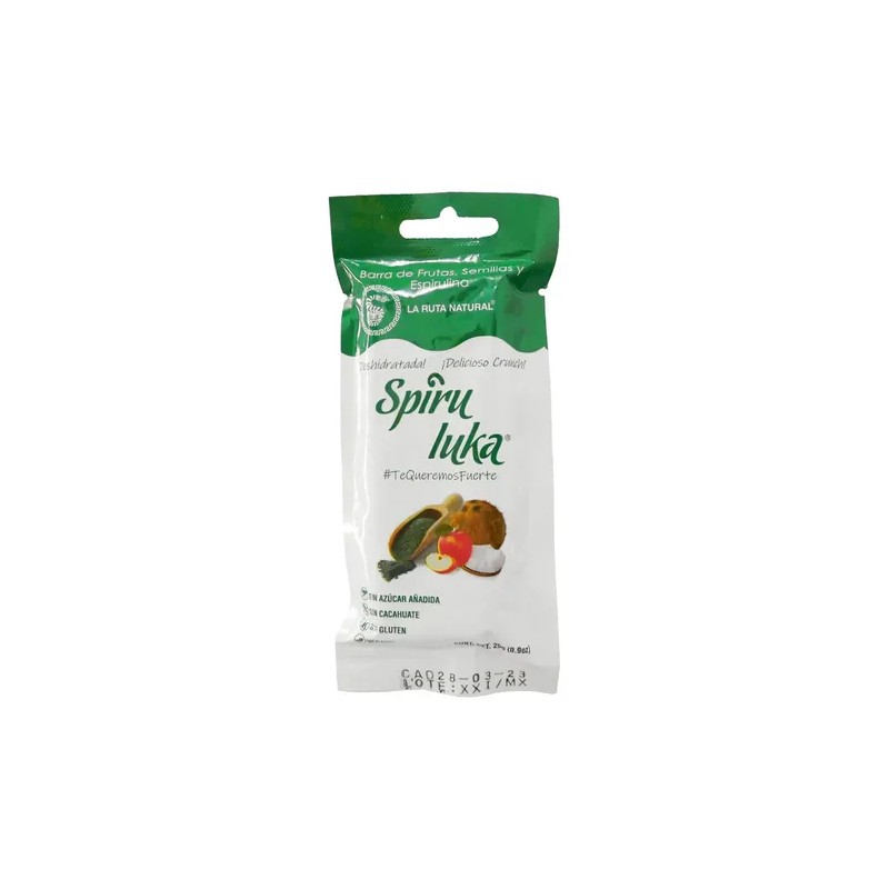 12 Barras Saludables Veganas Spiruluka Datil Alga Espirulina