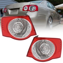 YINZINR LED Tail Light Rear Lamp, For 2006-2011 VW Jetta A5 MK5, 1K5945095, 1K5945096 (Driver+Passenger Side)