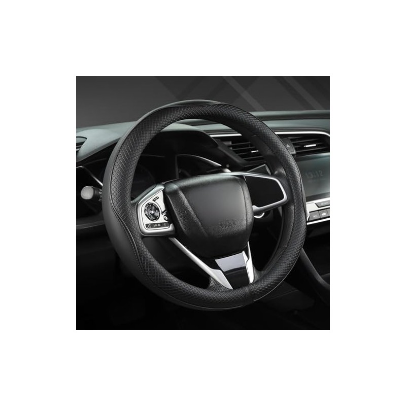 Universal Auto Funda para Volante de Coche con Cuero (14.5-15