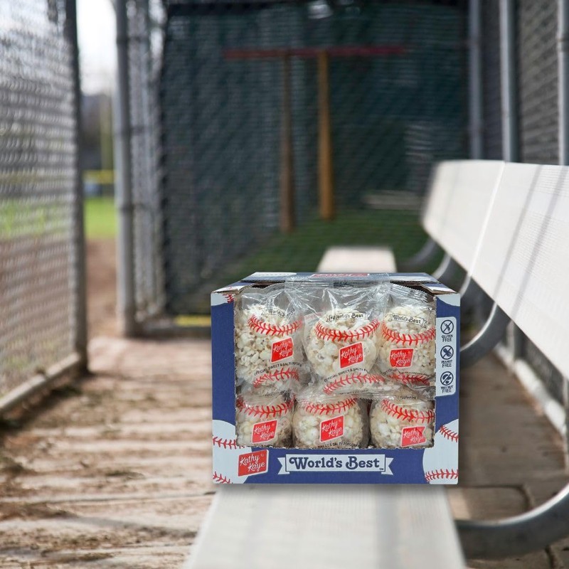 Kathy Kaye Baseball Sweet & Salty 1 oz. Popcorn Balls