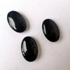 Manekieko Natural Black Obsidian Mini Oval Palm Bag Healing Crystal