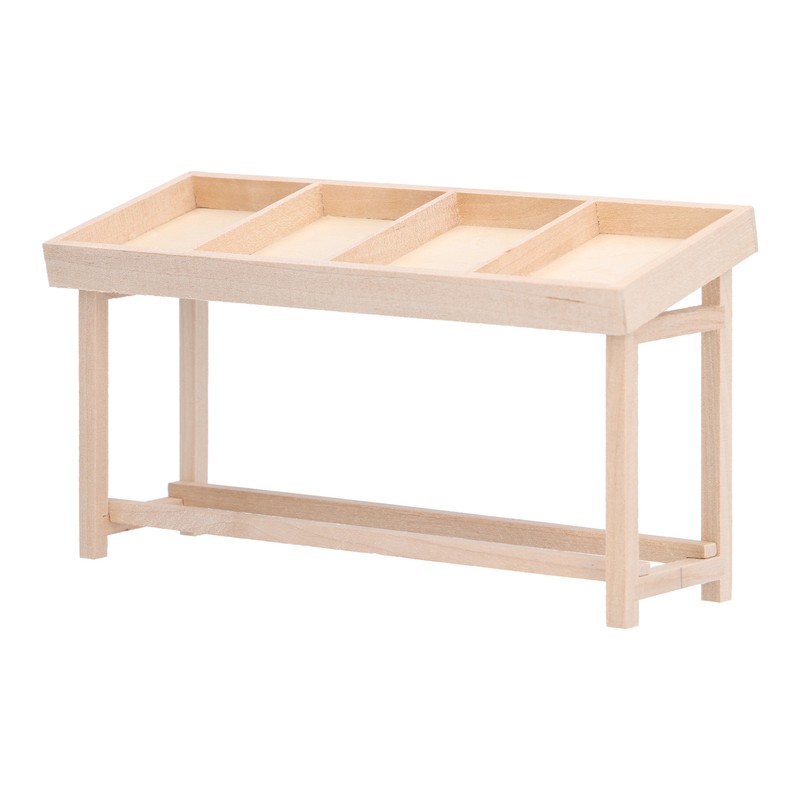 Doll House Shelf Display Racks 1:12 Miniature Wooden Stand Shelf