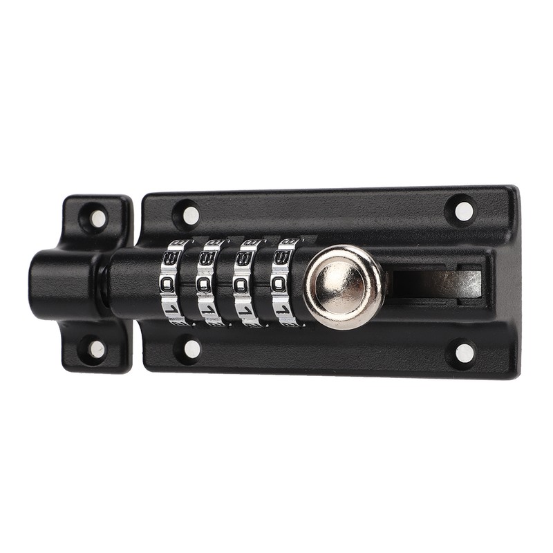 Combination Latch Lock 4 Digit Black Anti Theft Waterproof for