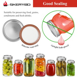 Canning Lids Regular and Wide Mouth, Mason Jar Lids Only for Ball, Kerr Jars (56)