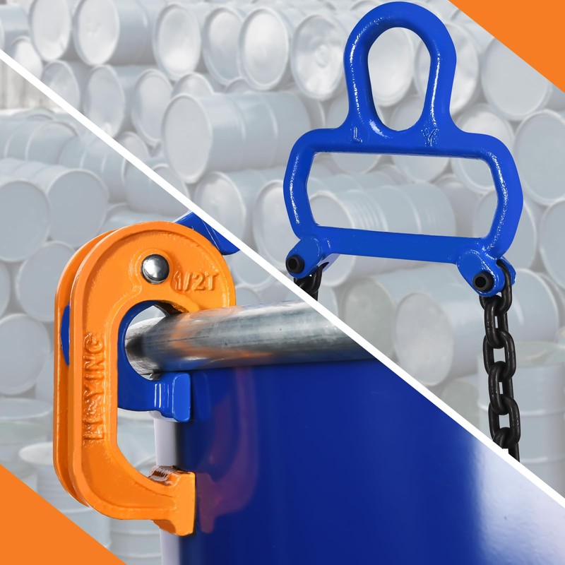 AIindu 55 Gallon Drum Lift -Chain Drum Lifter- 2200 lb