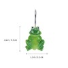 Alipis 12pcs Green Resin Shower Curtain Hooks Glide Rings for