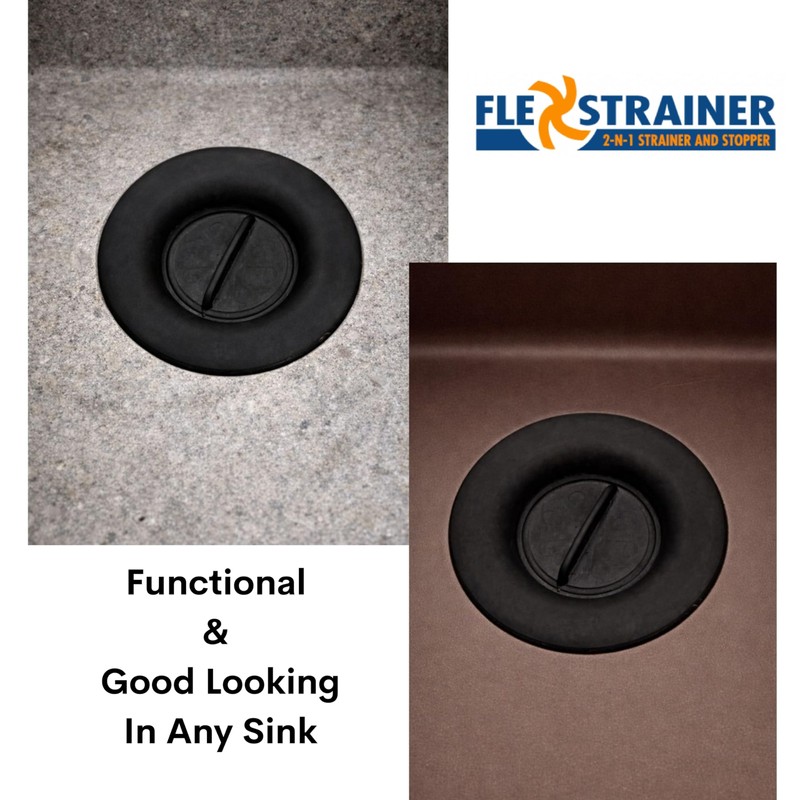 Flex Strainer® Sink Drain Strainer with Optional Stopper – No
