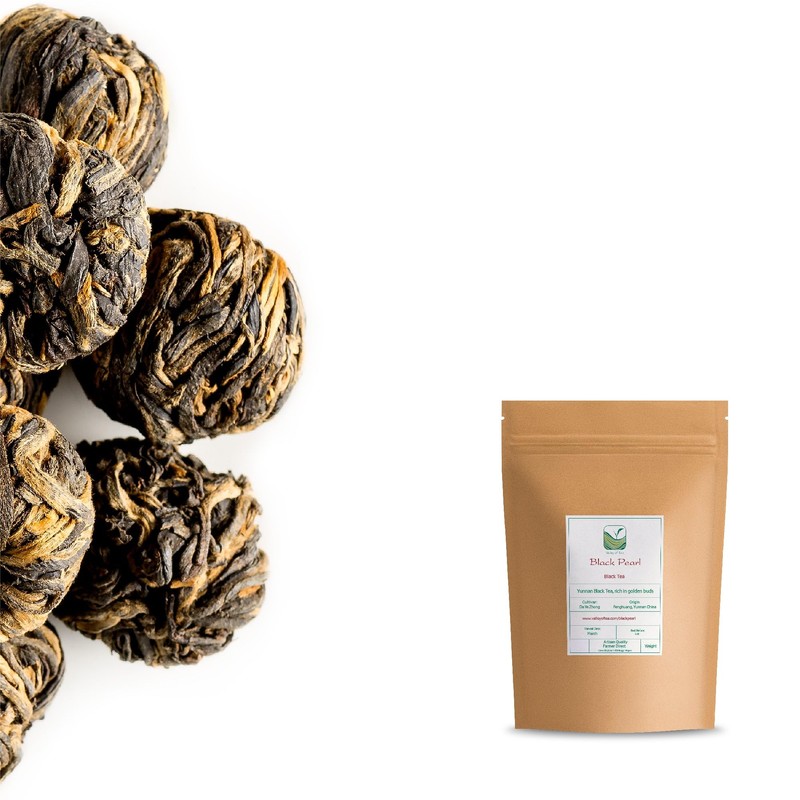 Yunnan Black Dragon Pearls Tea - Strong and Malty Pearl