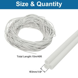 PATIKIL 49Ft Backer Rod 1/8 Inch EPDM Rubber Caulk Saver Concrete Expansion Joint Concrete Expansion Filler Weather Strip Seal for Gaps and Joints, White