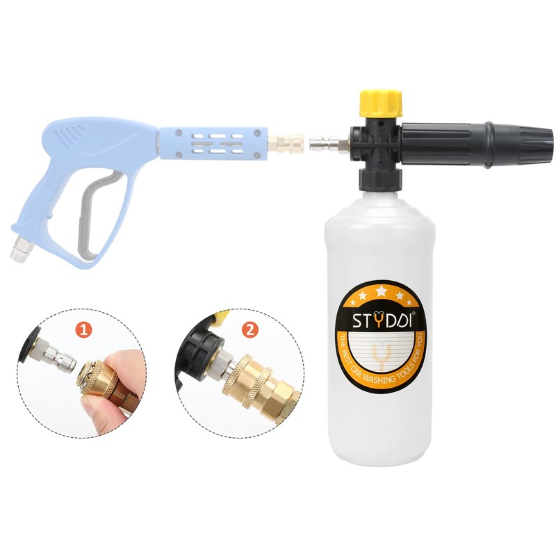 STYDDI Foam Cannon with 1/4" Quick Connector, Adjustable Car Foam