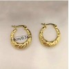 Vintage Filigree Hoop Earrings, Gold-Tone, Carved Scroll Design, Small