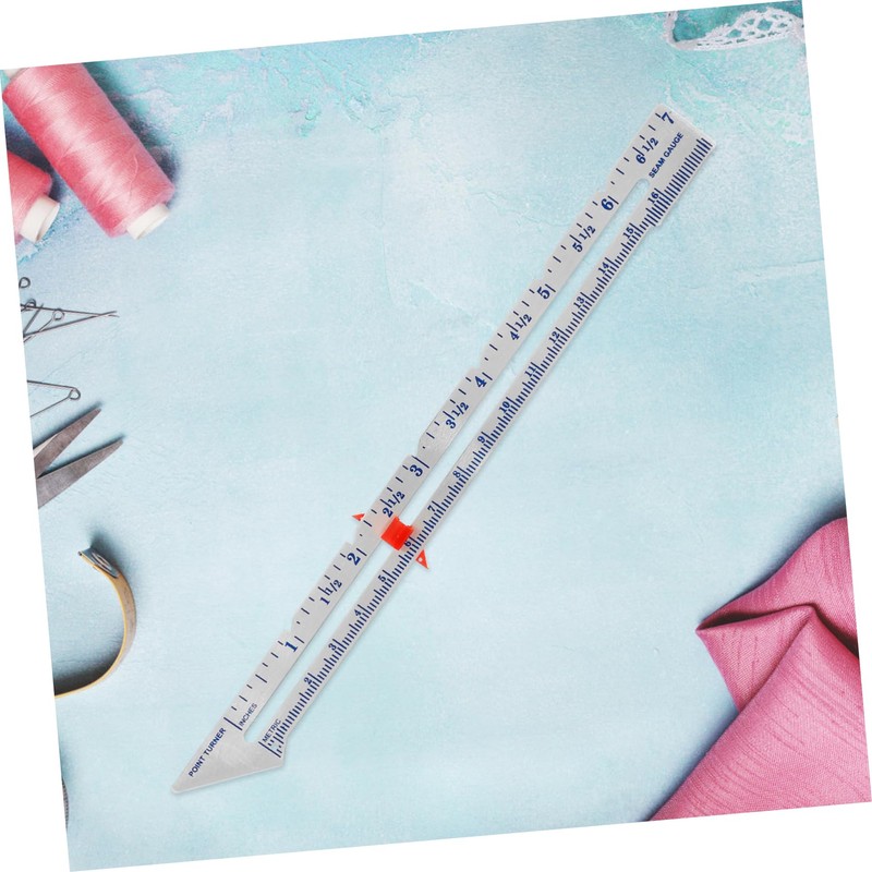 TEHAUX DIY Sewing Gauge Ruler for Measurement Markings Button Sliding