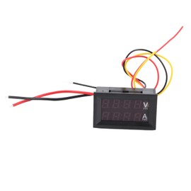 Digital Voltmeter Ammeter, 4 Digit LED Display Current Meter, DC 0‑200V 10A Dual Display LED Voltmeter