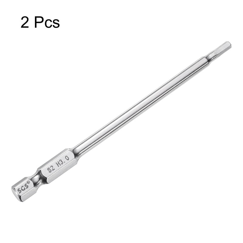 sourcing map 2pcs Hex Head Wrench Drill Bit 3mm (H3)