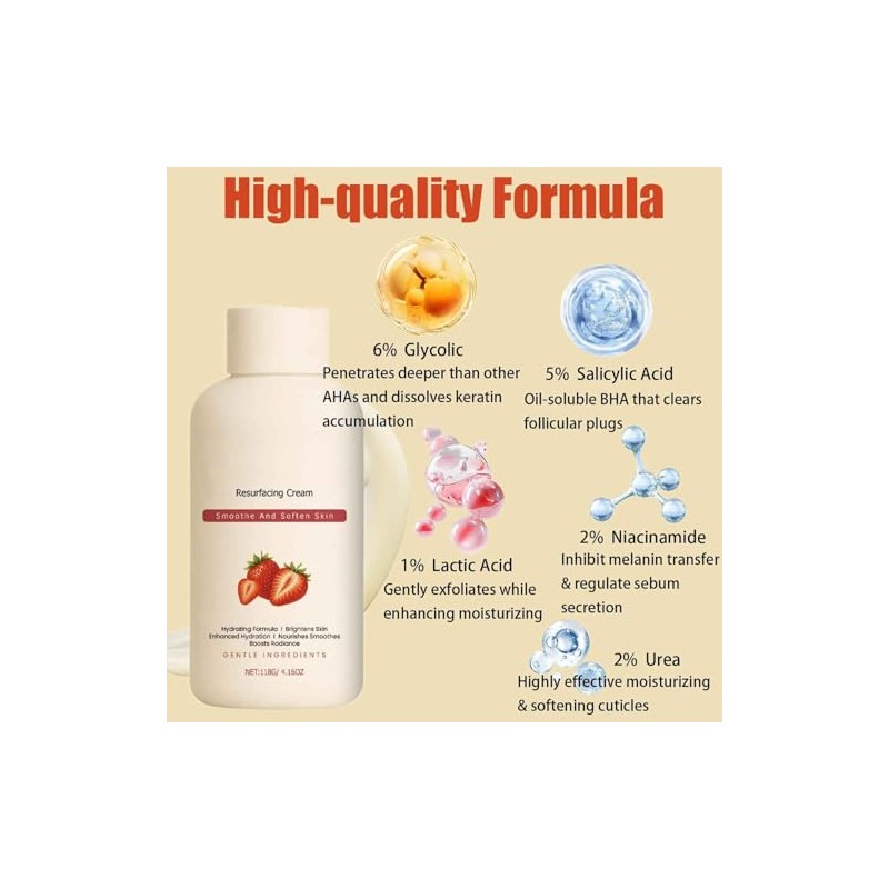 Piezas Crema Rejuvenecedora Piel Fresa Loción Piernas Mujeres Reduce Protuberancias
