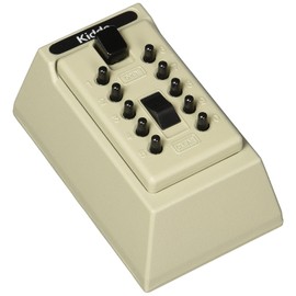 Kidde 001409 Push Button Combo 5-Key Lock Box, Clay