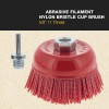 6" Abrasive Filament Nylon Bristle Cup Brush 80 180 Grit