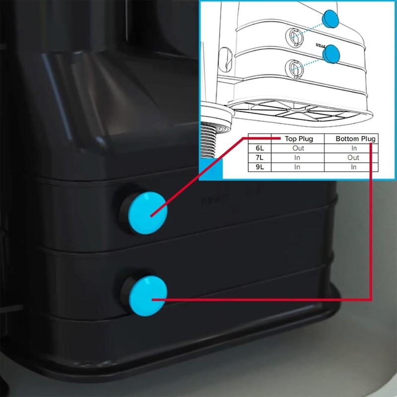 SPARES2GO Dual Flush Toilet Syphon Height Adjustable 7.5" to 9.5"