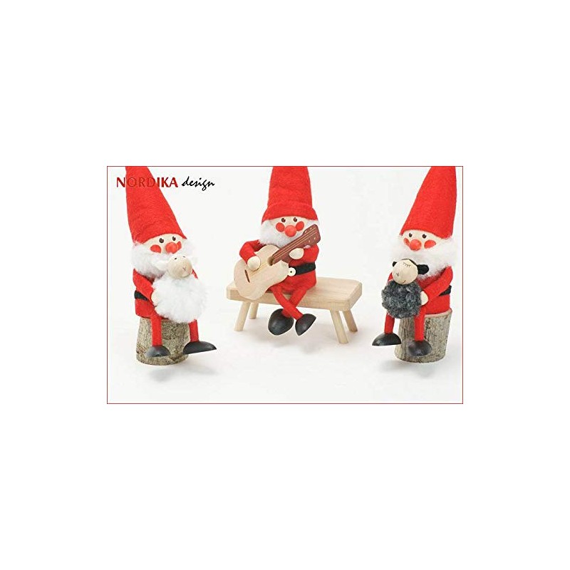 NORDIKA nisse Nordica Nisse Christmas Wooden Figurine (Sitting Doll Log