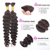 Unipearl Deep Curly Bulk Human Braiding Hair for Boho Braids