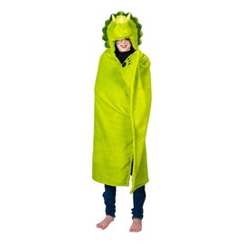 Animal Hooded Blanket Kids 130 x 100 cm - Dino