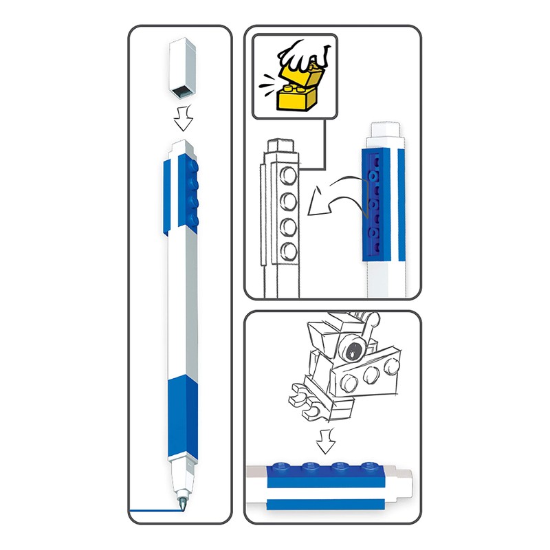 IQ Gel Pen - Blue + Minifigure