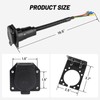 MECMO 7 Way RV Trailer Light Connector Socket 7 Pin