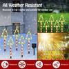 Lewondr Solar Christmas Pathway Lights, 5 PCS Solar Christmas Decorations