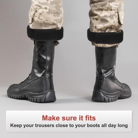 TIXIPEM Boot Straps for Cowboy Boots [2PCS] - Cycling Safety Bind Pant Bands Use for Cycling & Jogging, & Camping - [Black-19.7 x 1.5IN] Adjustable Elastic Bike Ankle Leg Straps