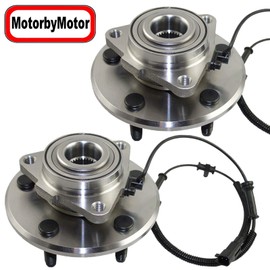 MotorbyMotor 515113 Front Wheel Bearing and Hub Assembly with 5 Lug fits for Dodge Ram 1500 Low-Runout OE Directly Replacement Hub Bearing w/ABS (2 Pack)