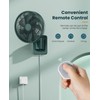 LEMOISTAR 8 Inch Small Wall Mounted Fan with Remote Control,