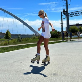 Rollr GRL Astra Glitter Roller Skates - Women's Gold/Black Size 08