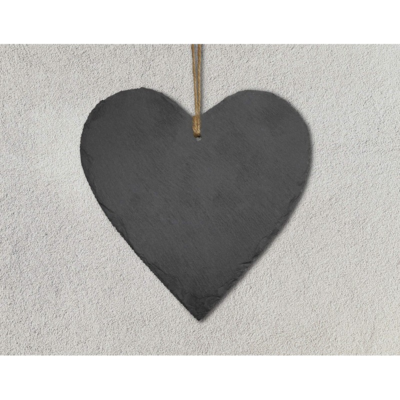 FeinKnick Stylish Slate Heart for Labelling - Decorative Heart Made