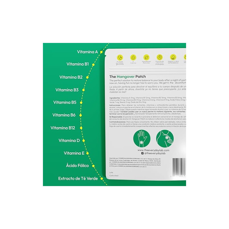The Everyday Lab Parches Anti Cruda Recovery Vitaminas