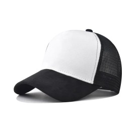 2027 NEW KJ Customized Summer Truck Driver Baseball Cap with 3D Embroidery Mesh Fabric Breathable & Waterproof CustomSize: One Size, Color: Black and white