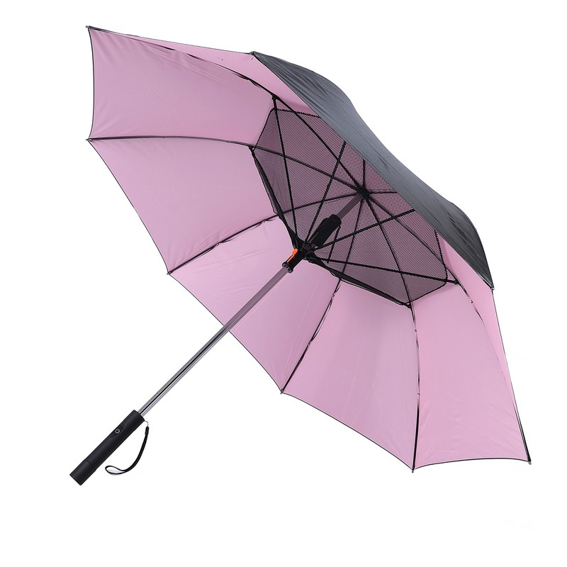 Cooling Fan Umbrella UV Guard Sun Blocking 2600mAh USB Rechargeable