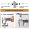 YRDL Bidet T Adapter, Brass T Adapter with Shut-off Valve,