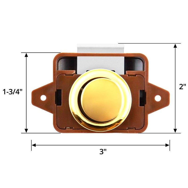 QWORK Push Button Catch Door Lock Push Button Lock for