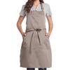 BIGHAS Adjustable Bib Apron with Pocket Extra Long Ties for