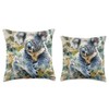 Koala Floral Van Gogh Style Eucalyptus Throw Pillow