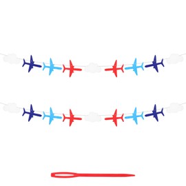 2 Pack Airplane Cloud Garland, Airplane Birthday Party Decorations, Plane Aviation Themed Birthday Airplane Party Decorations Supplies
