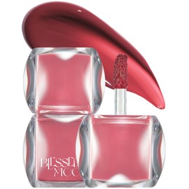【BLESSED MOON Official Japan】Veil Glow Lip Tint (03 Buddy) Blessed Moon Korean Cosmetics Glossy Moisturizing Lipstick High Pigmentation