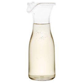 GET BW-1050-PC-CL Plastic Juice / Beverage Decanter Jars with Lids, 16 oz, Clear (Set of 12)