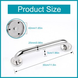 Bathroom Grab Bars Stainless Steel Non Slip Bathroom Handles Bathroom Tub Handle Auxiliary Handle for Indoor Outdoor Kitchen Bedroom Bathroom Shower and Steps