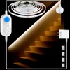 NIVOTA Dual Sensor Stair Light Strip, Double Motion Activated Sensor