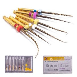 Easyinsmile X-Pro - Archivos rotativos dorados de 6 unidades de endodoncia dental Niti endodóntica (surtido de 21 mm)
