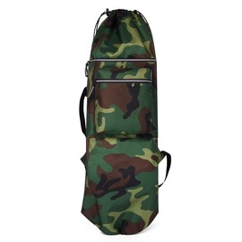Dostear 2022 Foldable Water Proof Skateboard Backpacks Bag with Two Adjustable Shoulder Straps for Men and Boys Electric Skateboard Penny Board, Longboard Carry Bag Green Camouflage Small 84 X 32cm
